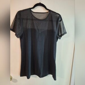 Torrid Black Sheer Sleeve Top with Sweetheart detail